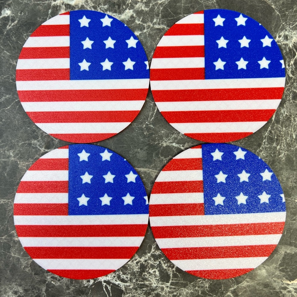 American Flag Coasters Set Of 4